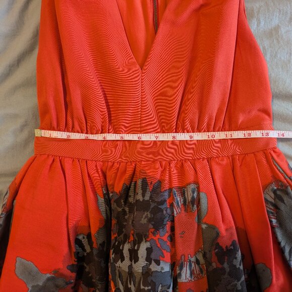 Adam Lippes Red Silk and Cotton Dress with pockets - Picture 7 of 11